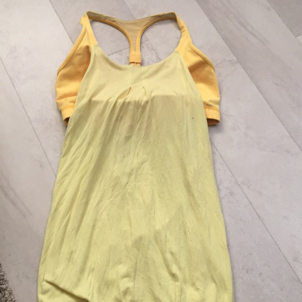 LuluLemon Yellow bra top for workout